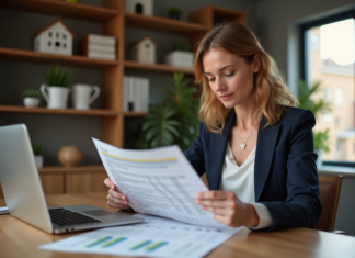 Réforme du statut LMNP : comment optimiser sa fiscalité en 2026 ? Femme professionnelle en bureau organisé et calme