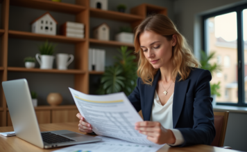 Réforme du statut LMNP : comment optimiser sa fiscalité en 2026 ? Femme professionnelle en bureau organisé et calme