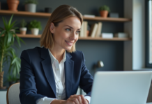 ETF NASDAQ : découverte des meilleurs choix pour investir en bourse Femme professionnelle en bureau analysant des graphiques financiers