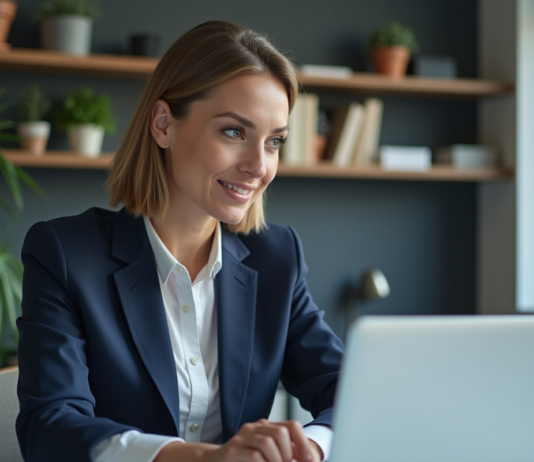 ETF NASDAQ : découverte des meilleurs choix pour investir en bourse Femme professionnelle en bureau analysant des graphiques financiers