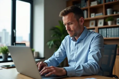 Homme d'affaires regardant des graphiques financiers